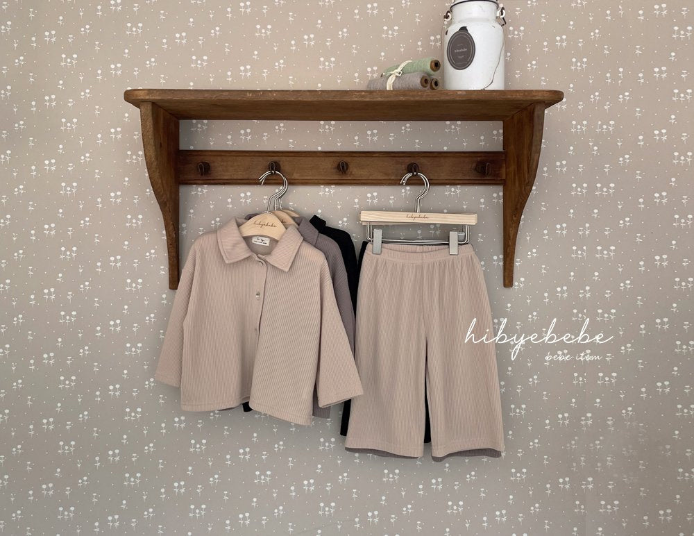 Square Collar Top and Bottom Set