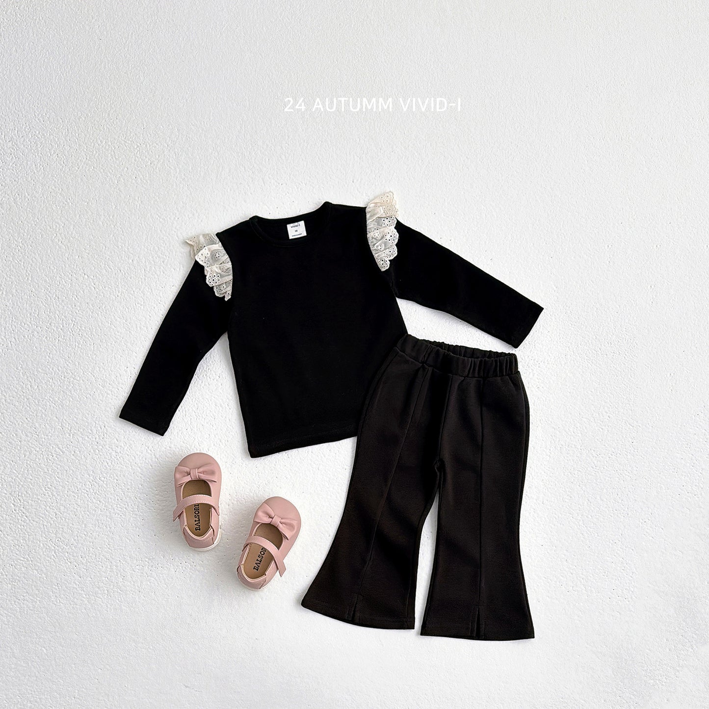 Front Slit Boot-cut Pants