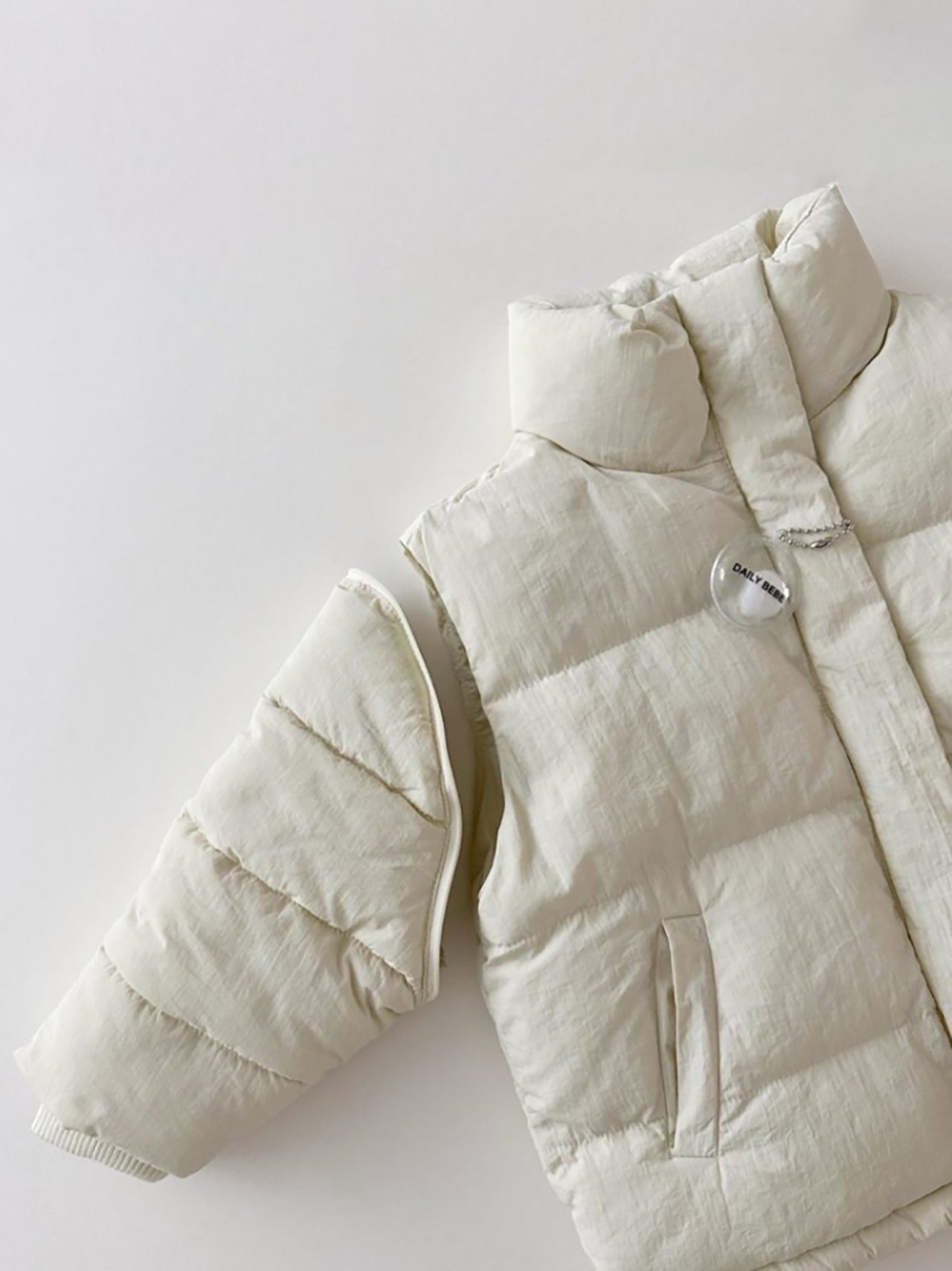 (3-4Y) Two Way Puffer Vest/Jacket