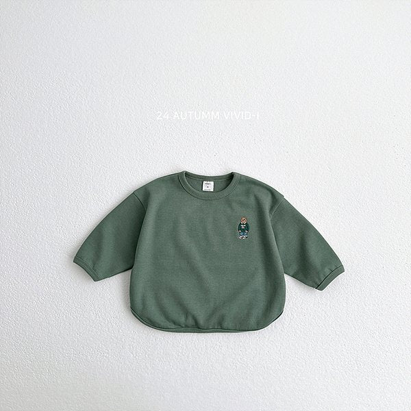 Bear Bear Embroidery Sweatshirt Tee