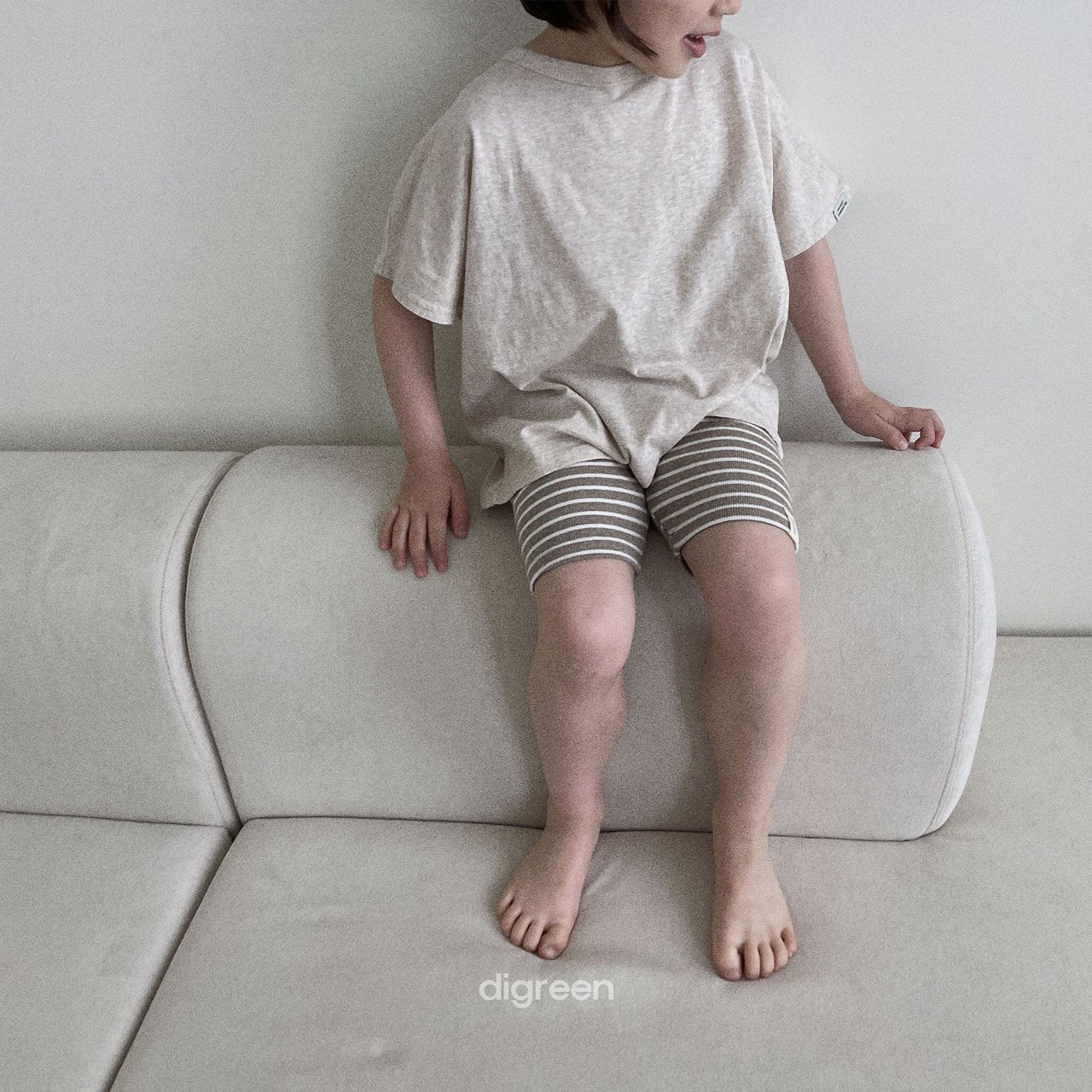 (1-2Y) Short Sleeve Natural Tee