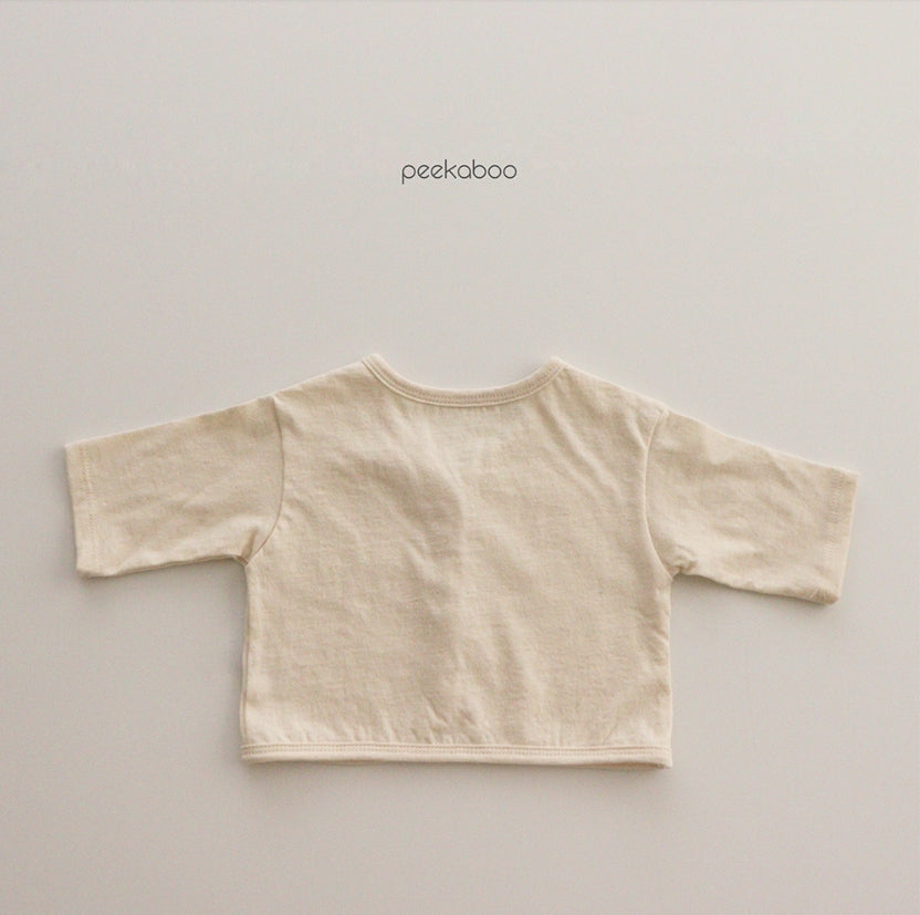 (1-5Y) Peekaboo Natural Cardigan
