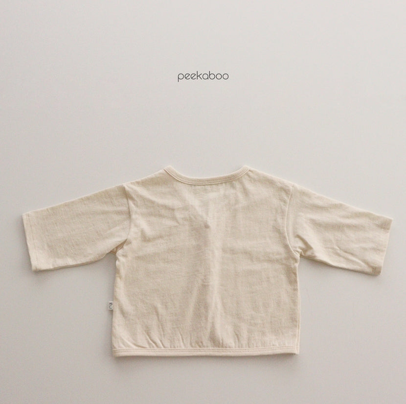 (1-5Y) Peekaboo Natural Cardigan