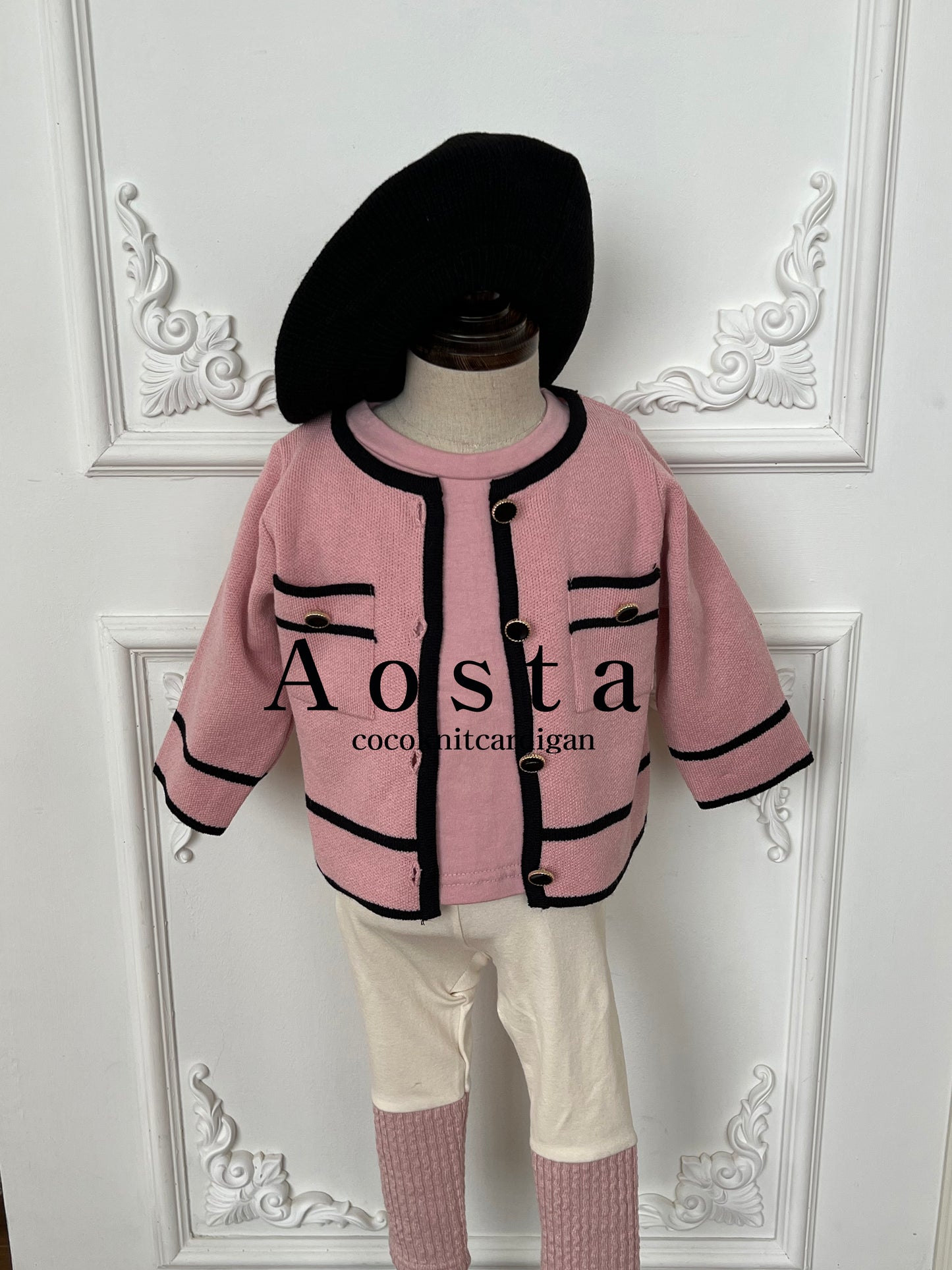 (Pink, 0-2Y) Aosta Coco Cardigan