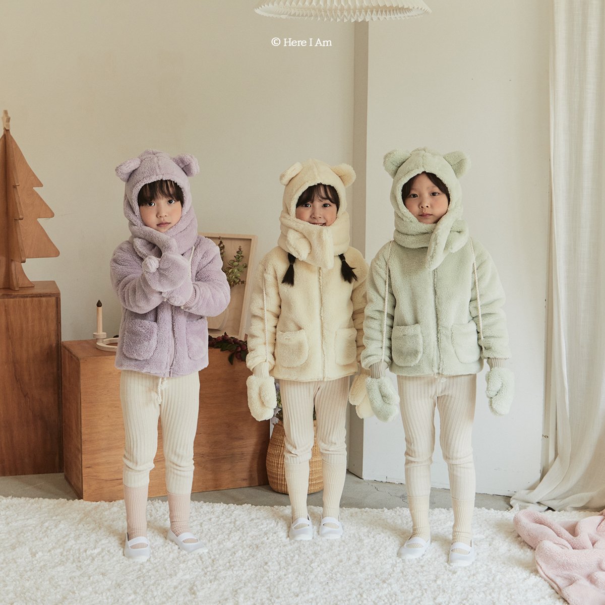 (Creme Yellow, 3-4Y) Kinder Fleece Jacket
