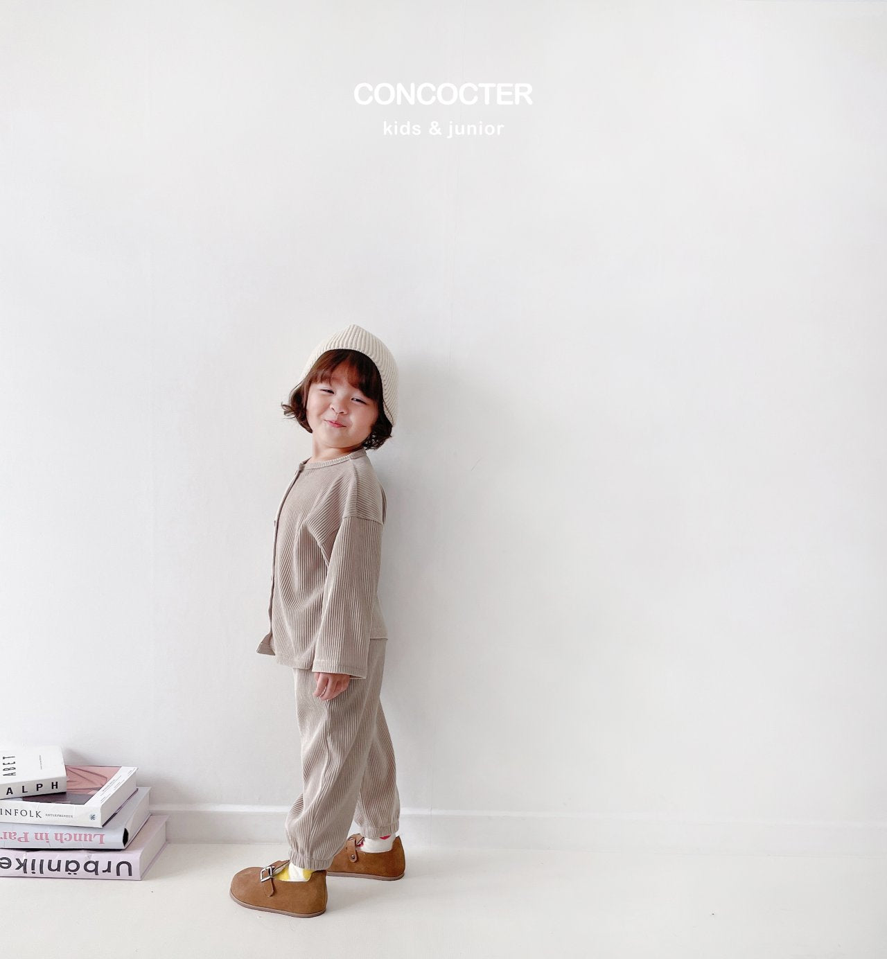 (4-6Y) Corduroy Top and Bottom Set