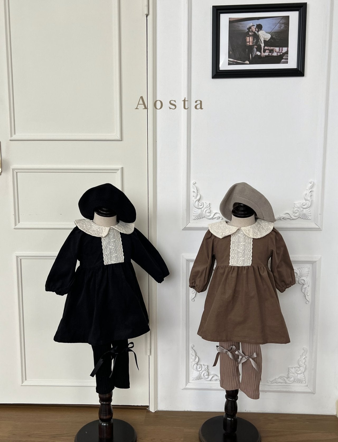 (Mocha, 4-5Y) Aosta Coin de Dress