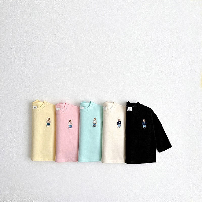 Embroidery Bear Long Sleeve Tee