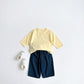 (5-6Y) Solid Loose Long-sleeve Tee