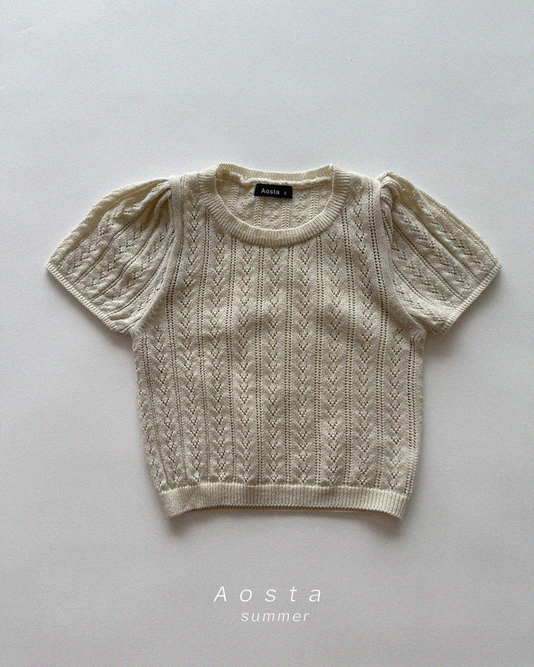 [Preorder] Knit Eyelet Tee