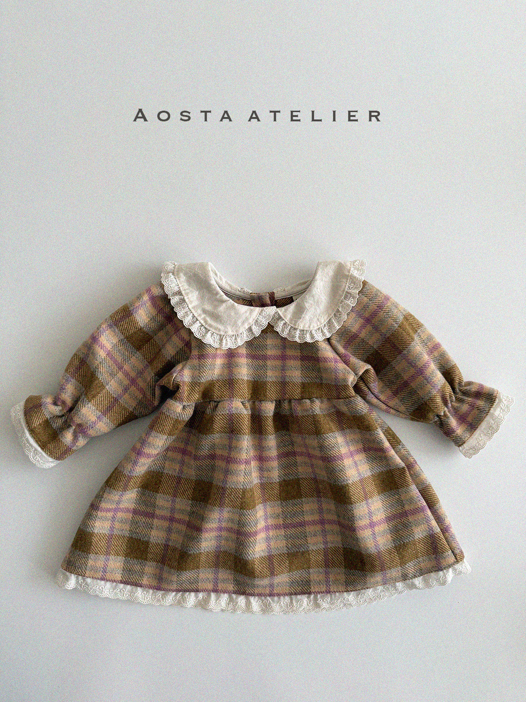 [Preorder] Wool Check Dress