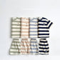 [Preorder] Bear Embroidered Stripe Set