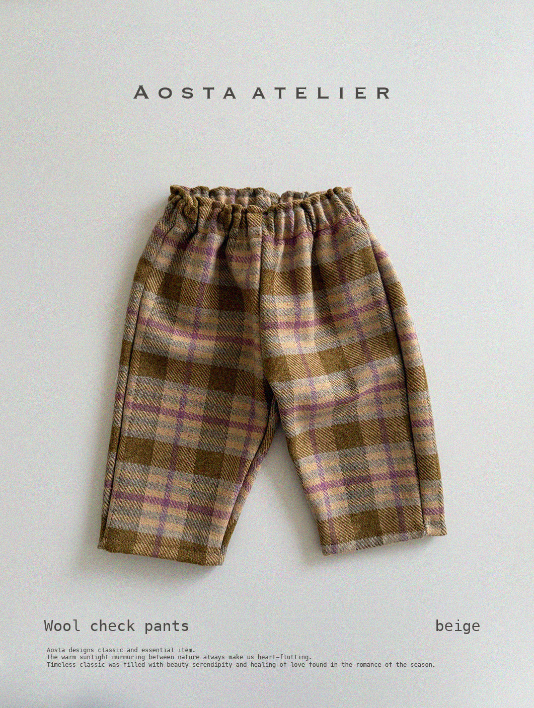 [Preorder] Wool Check Pants