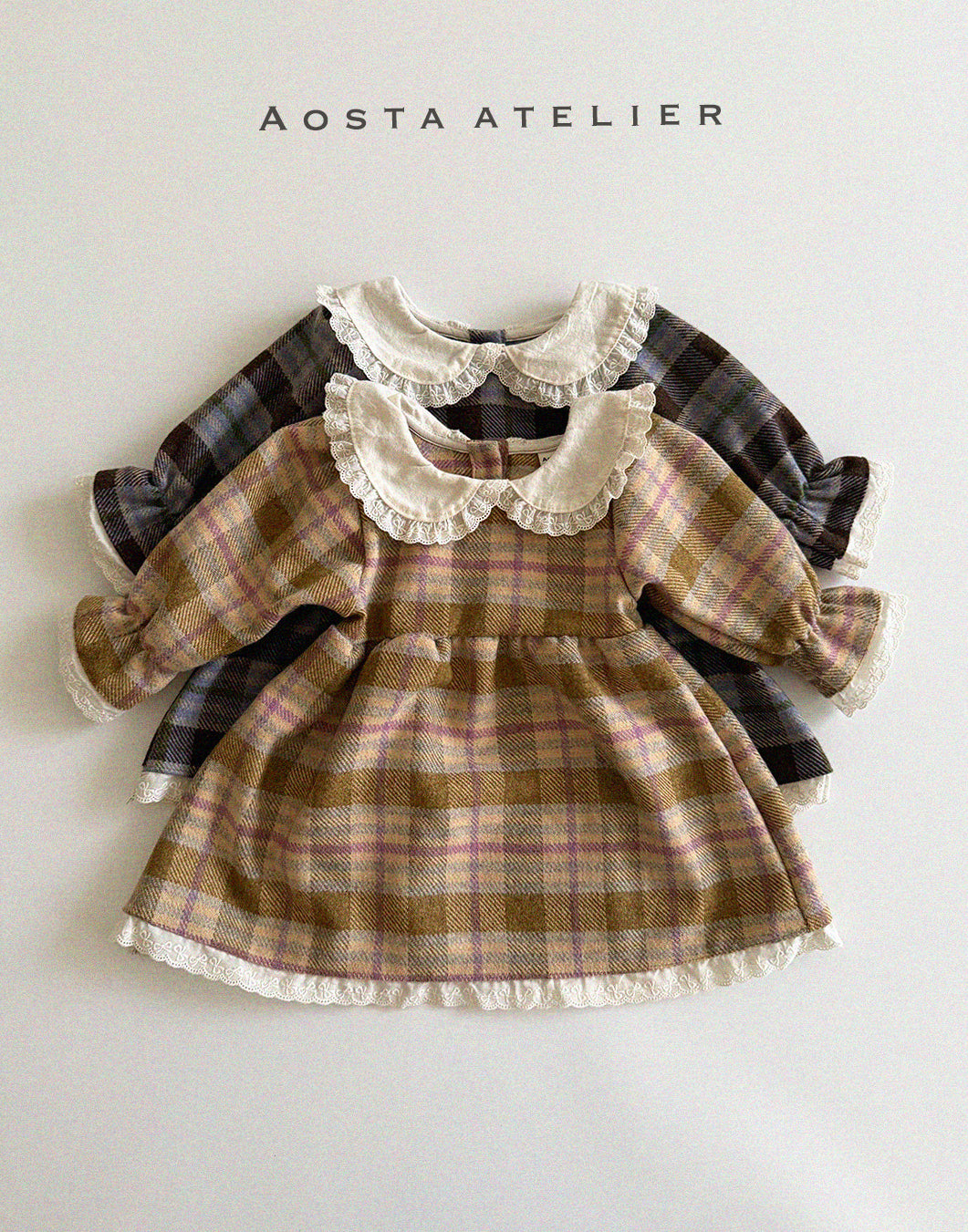 [Preorder] Wool Check Dress