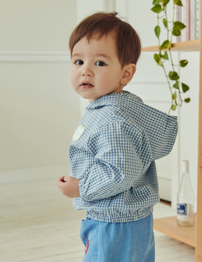 (1-3Y) Plaid Windbreaker Jacket