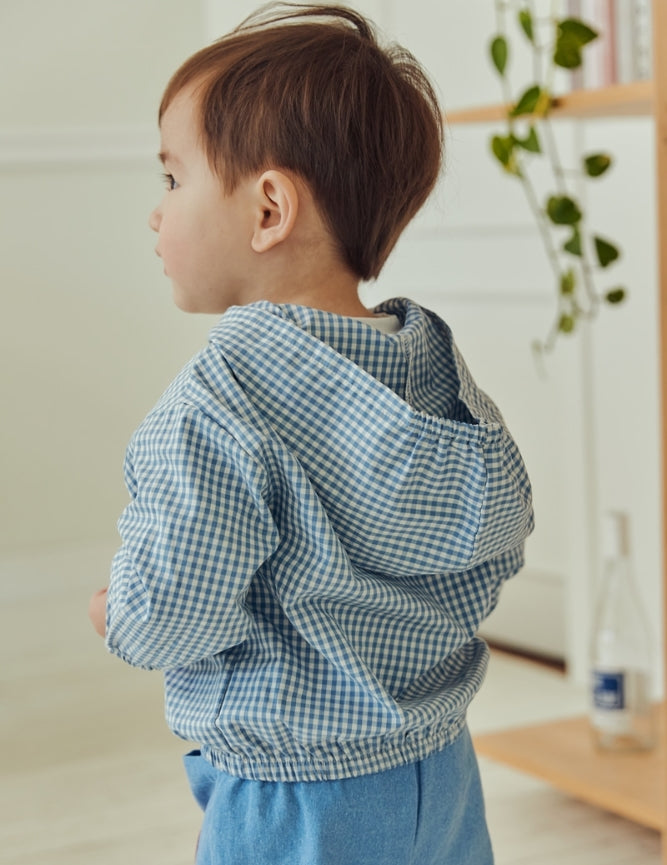 (1-3Y) Plaid Windbreaker Jacket