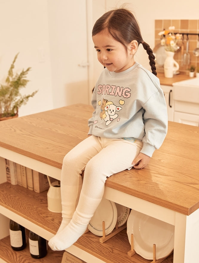 (2-5Y) Solid Ribbed Leggings