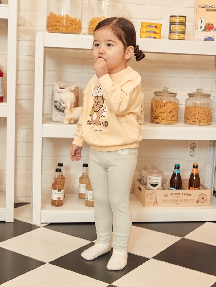 (2-5Y) Solid Ribbed Leggings