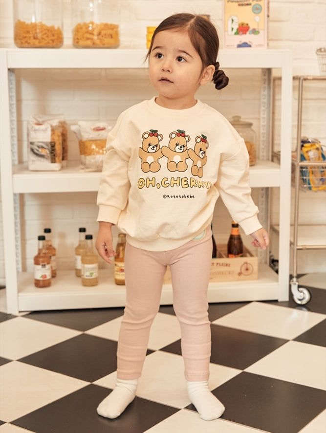 (2-5Y) Solid Ribbed Leggings