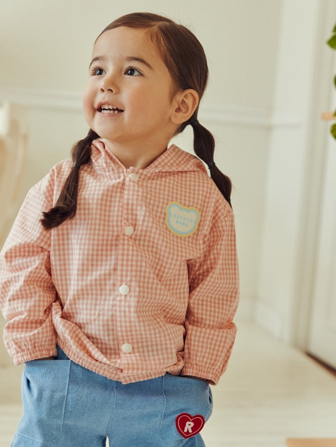 (1-3Y) Plaid Windbreaker Jacket