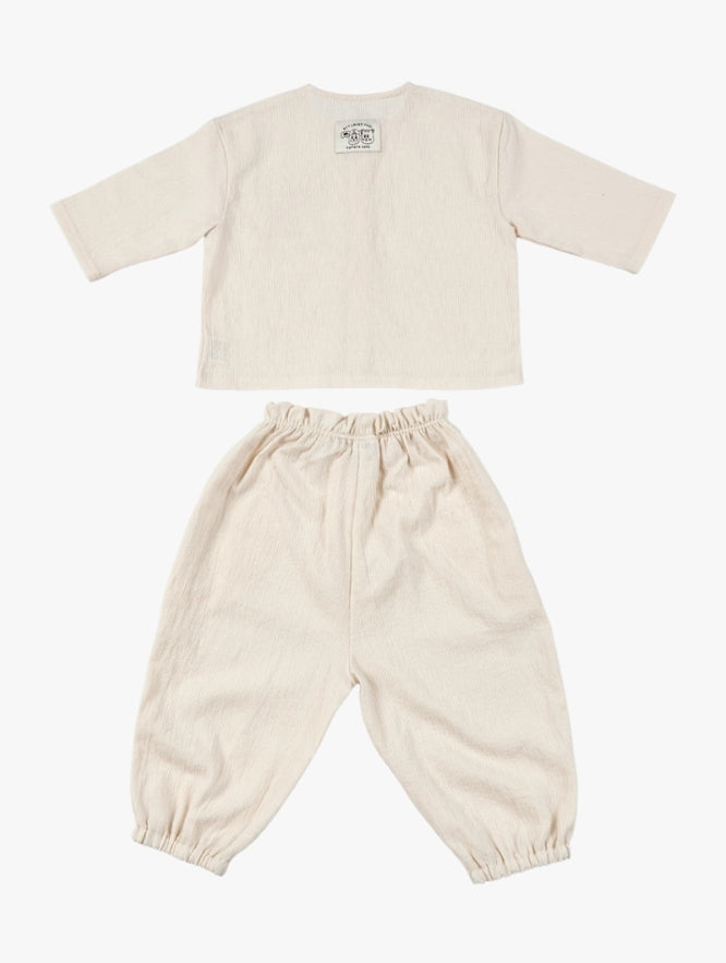 (4-5Y) Sunny Crease Top and Bottom Set