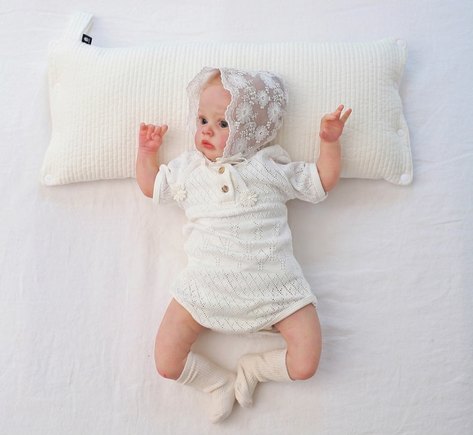 Quilted White Nursing Arm Pillow