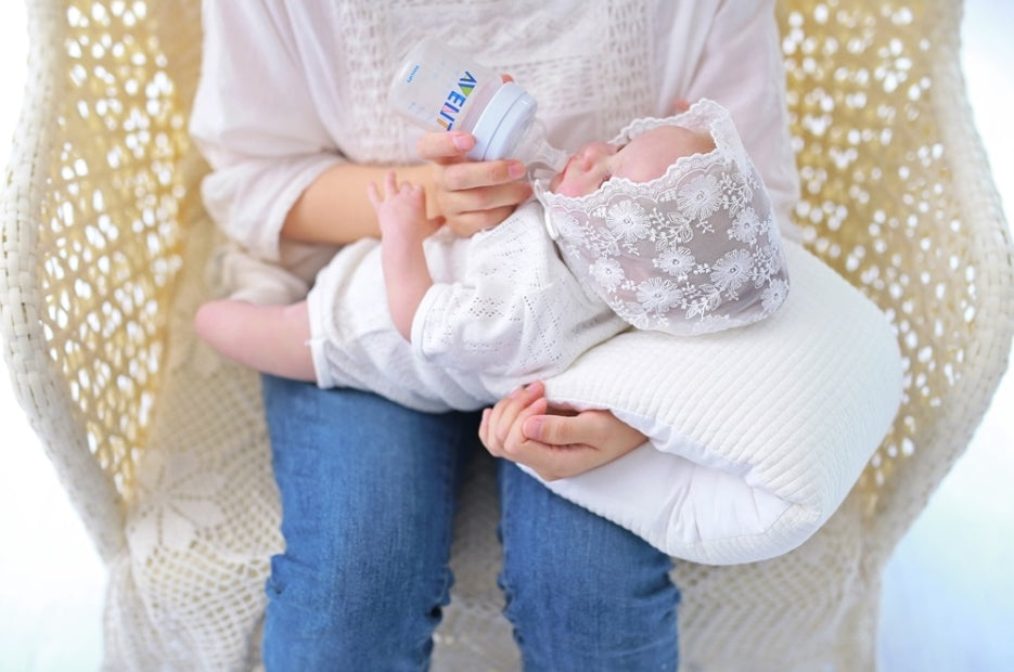 Quilted White Nursing Arm Pillow