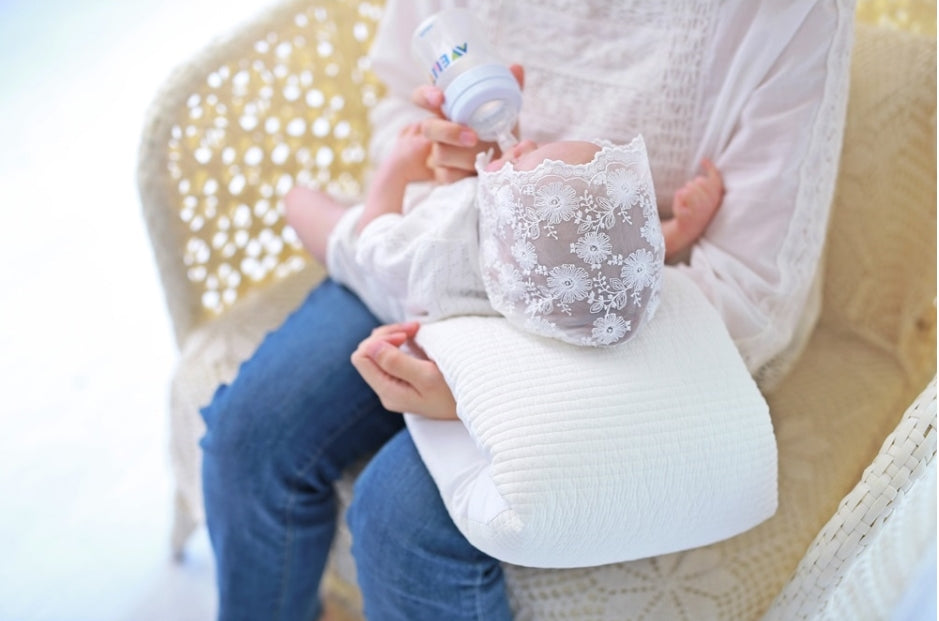 Quilted White Nursing Arm Pillow