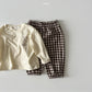 (4-5Y) Animal Plaid 2pc Set