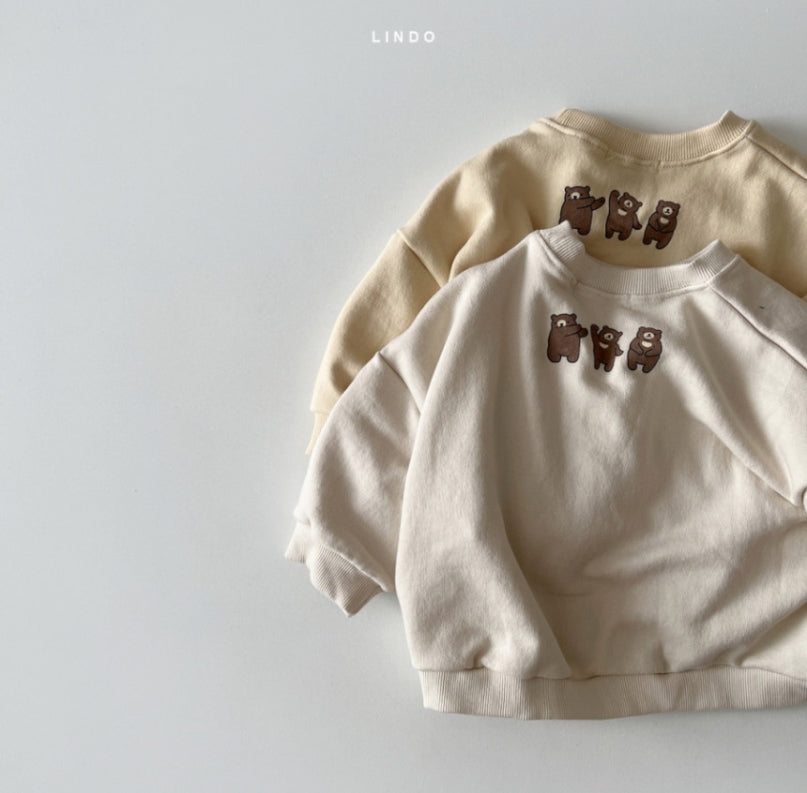 (1-2Y) Cute Three Bear Sweatshirts