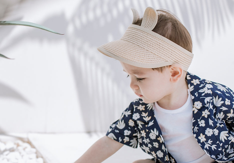 (1-2Y) Rabbit Straw Baby Sun Cap