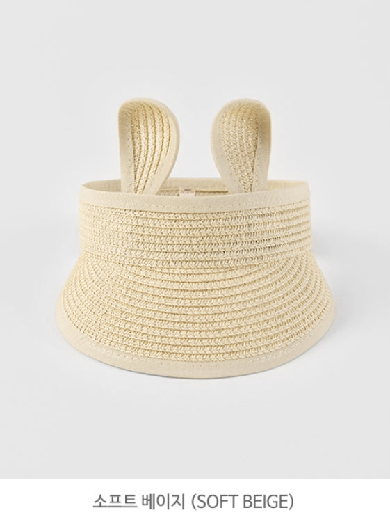 (1-2Y) Rabbit Straw Baby Sun Cap