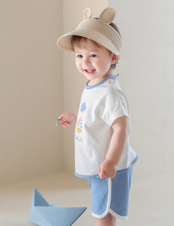 (1-2Y) Rabbit Straw Baby Sun Cap