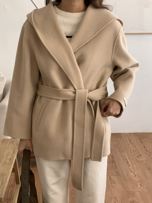 Handmade Hooded Wool Coat