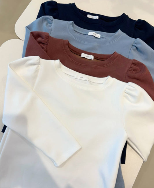 (4Y) Soft Shirring Tee