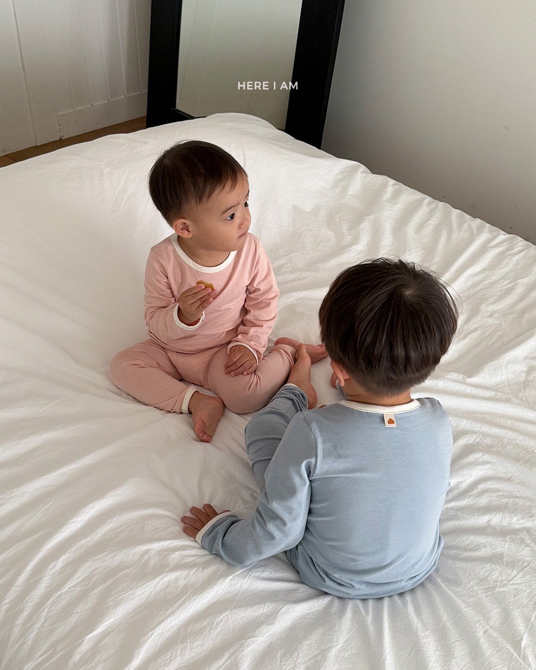 Plain Top and Bottom Pajama Set