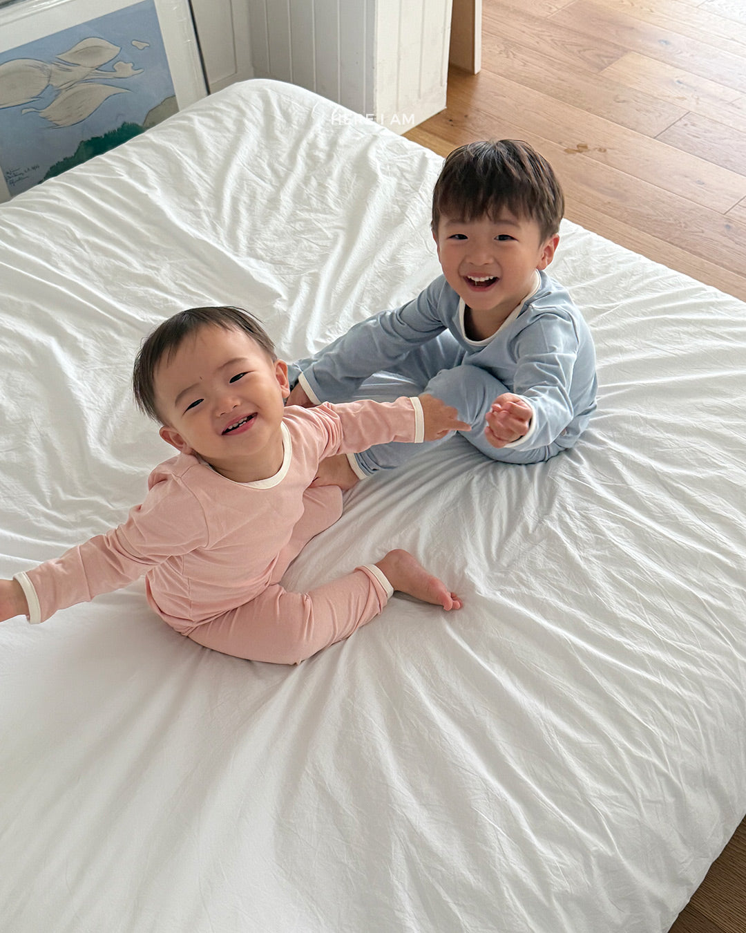 Plain Top and Bottom Pajama Set