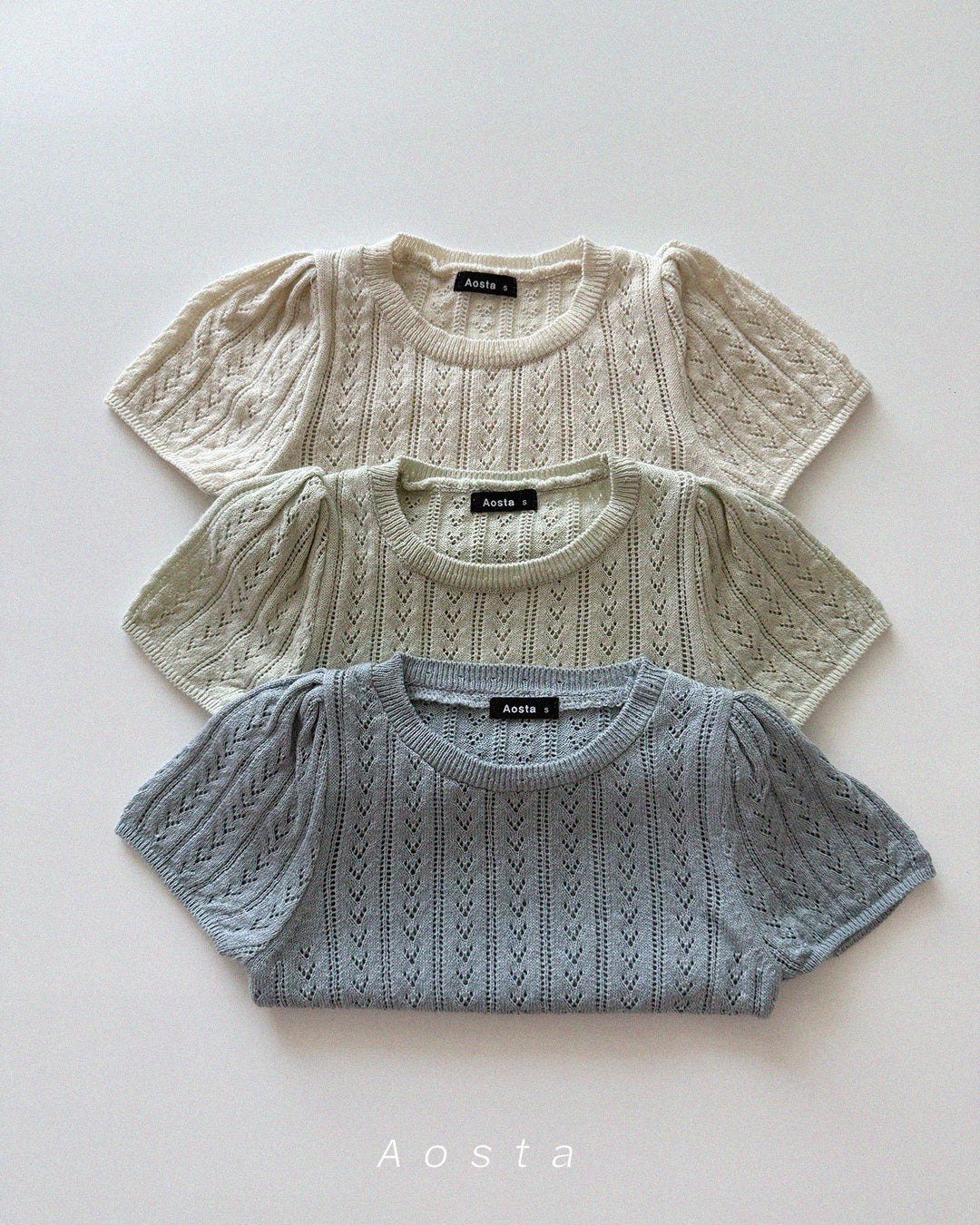 [Preorder] Knit Eyelet Tee
