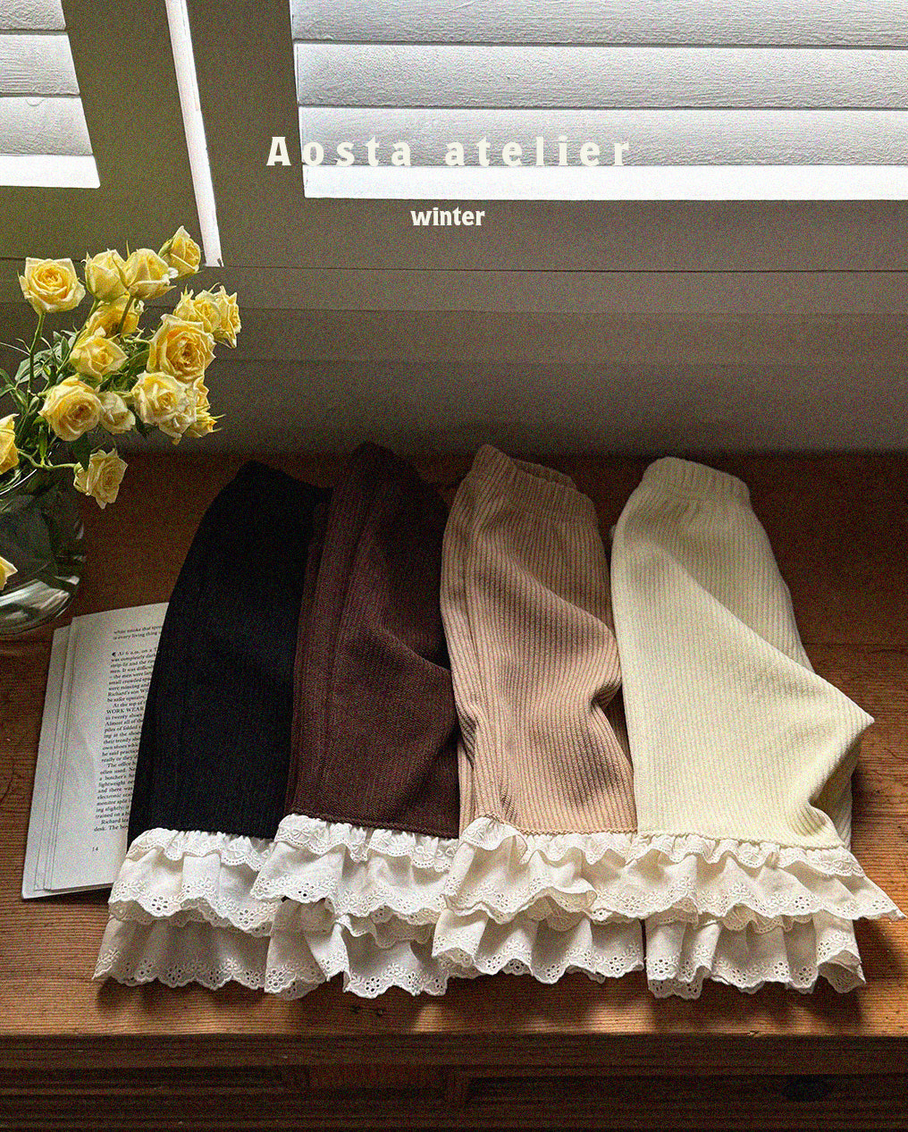 [Preorder] Corduroy Frill Pants