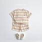 [Preorder] Bear Embroidered Stripe Set
