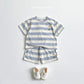 [Preorder] Bear Embroidered Stripe Set