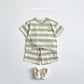 [Preorder] Bear Embroidered Stripe Set