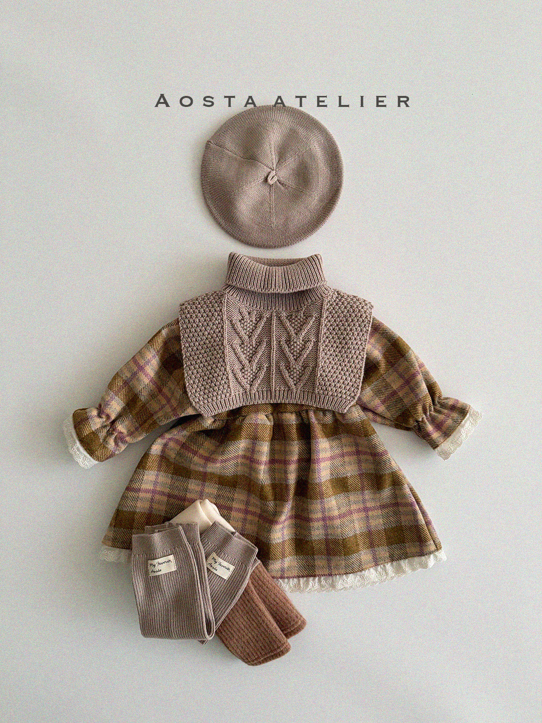 [Preorder] Wool Check Dress