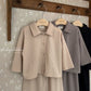 Square Collar Top and Bottom Set
