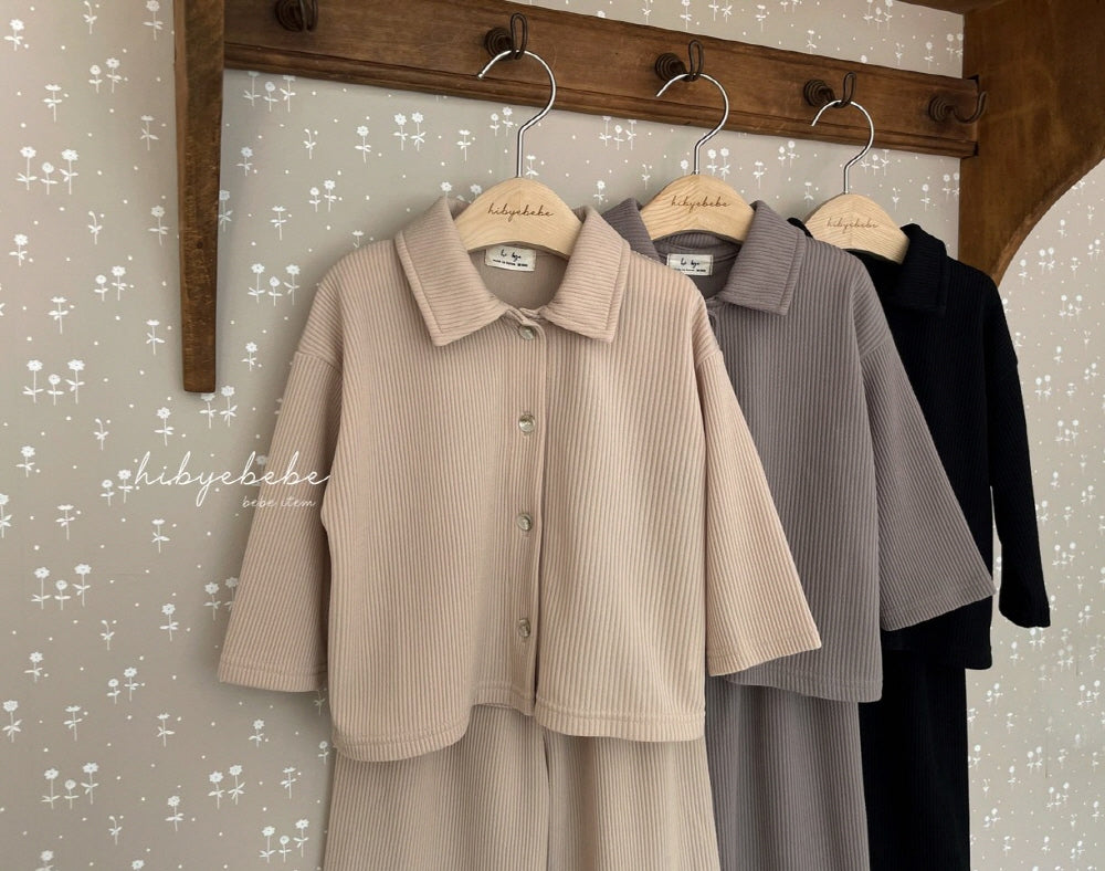 Square Collar Top and Bottom Set