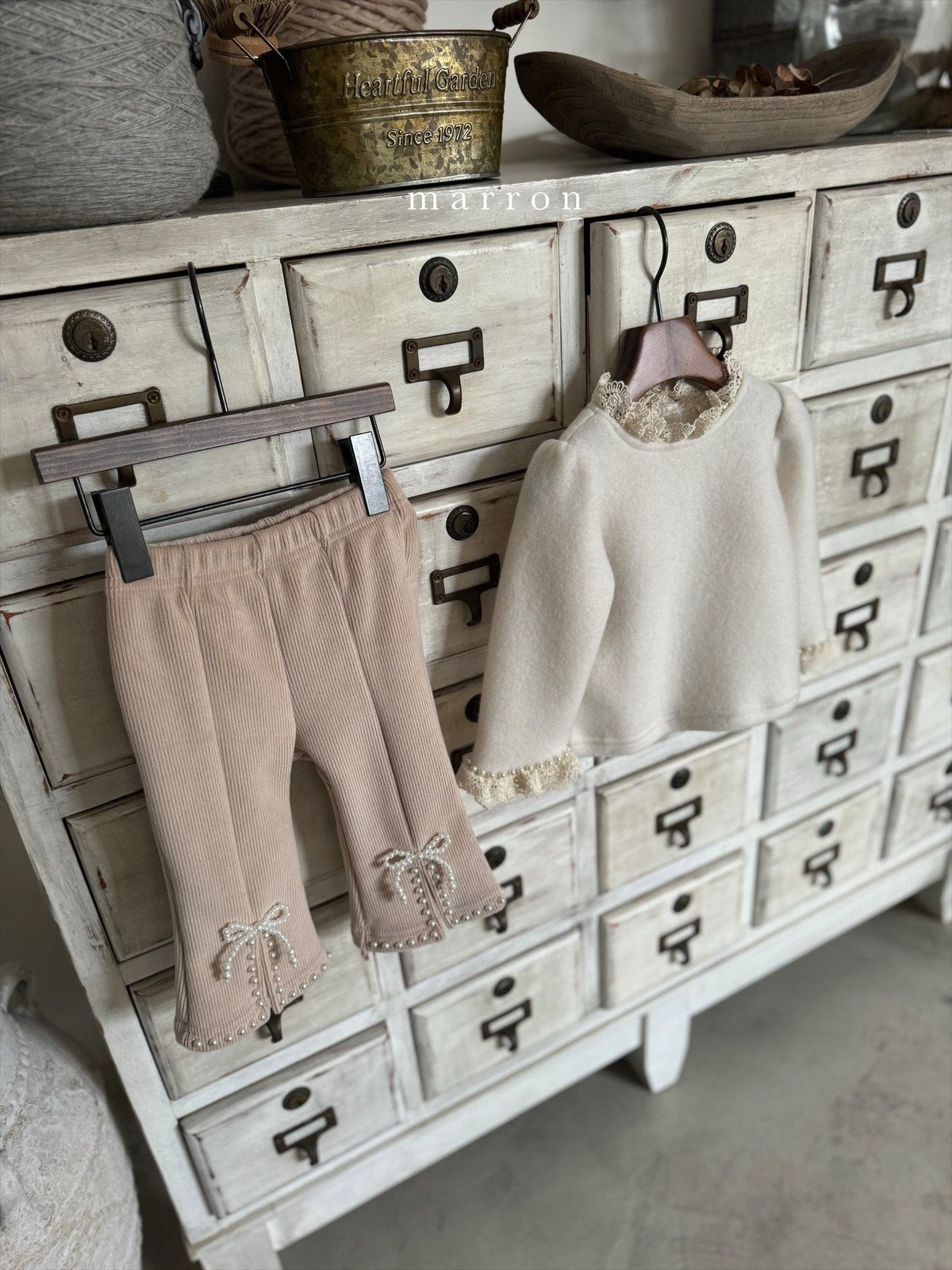 [Preorder] Faux Pearl Ribbon Pants