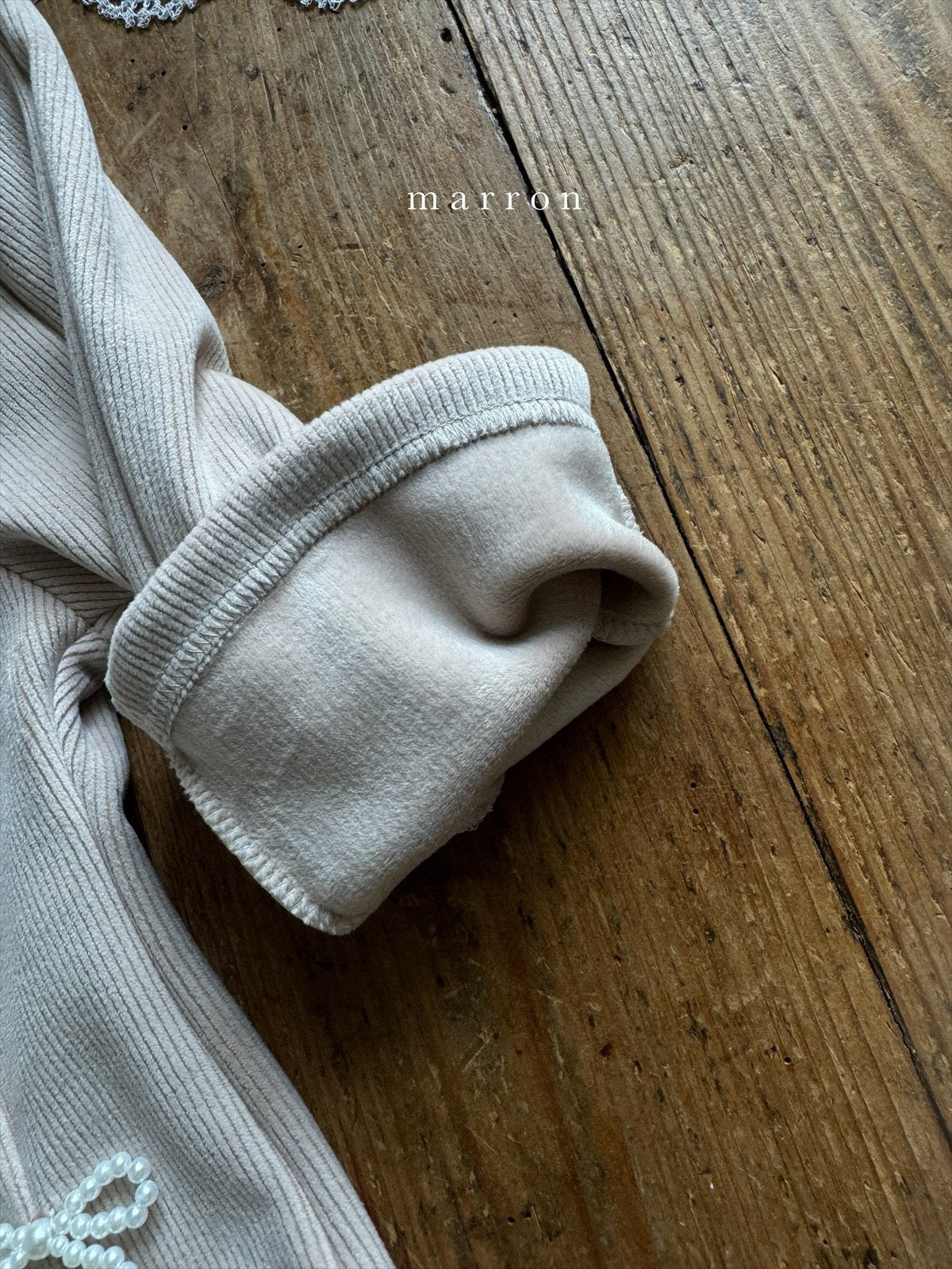 [Preorder] Faux Pearl Ribbon Pants