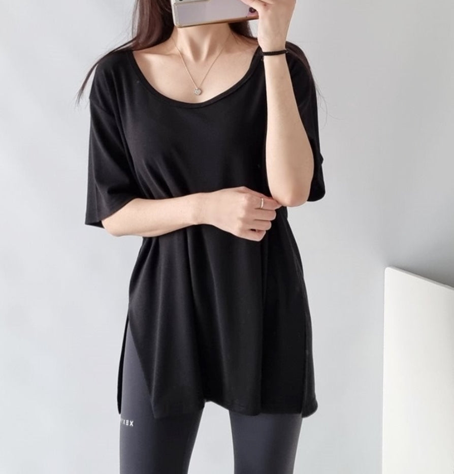 Basic U-Neck Boxy Tee