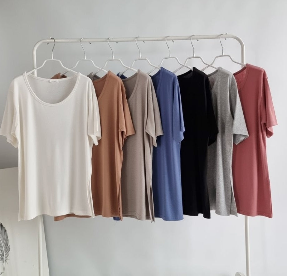 Basic U-Neck Boxy Tee