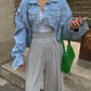 Rayon High Waist Wide Pants
